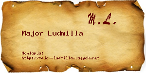 Major Ludmilla névjegykártya