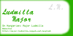 ludmilla major business card